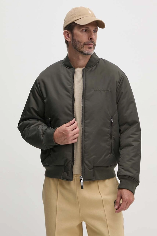 Bomber bunda Armani Exchange bez kapuce zelená 6DZB01.ZN4WZ