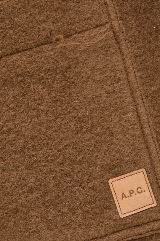 A.P.C. woolen shirt jacket veste emile patch WVBCA.H02961 brown