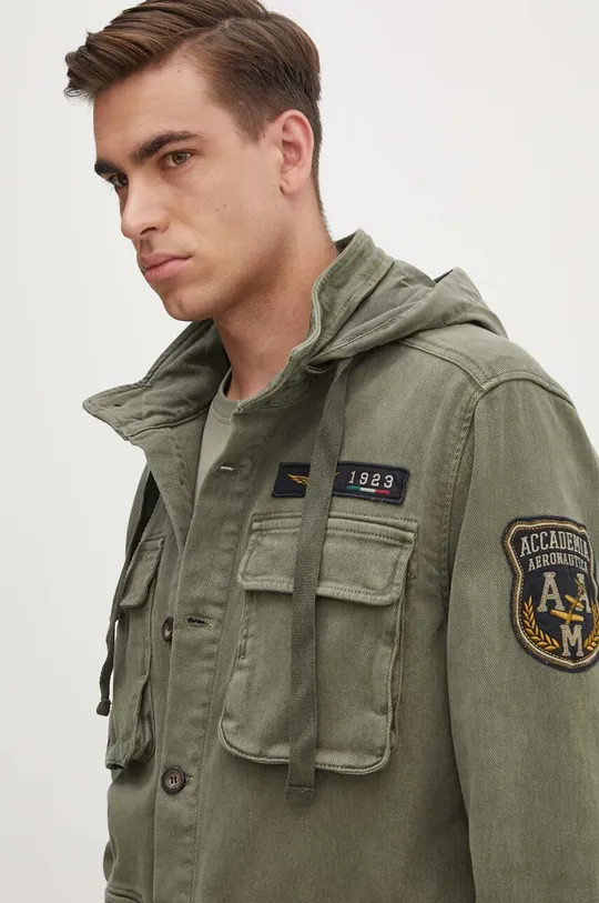 Джинсова куртка Aeronautica Militare зелений AB2183CT3371