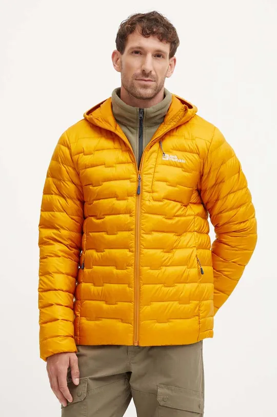 Спортивна пухова куртка Jack Wolfskin Passamani пухова легка помаранчевий A61831