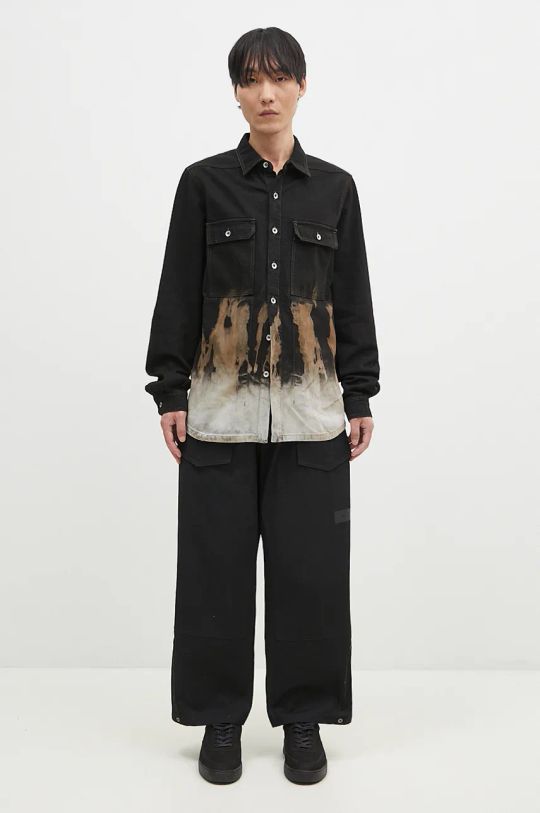 Rick Owens geacă din denim Outershirt DU02D2755.BSUN