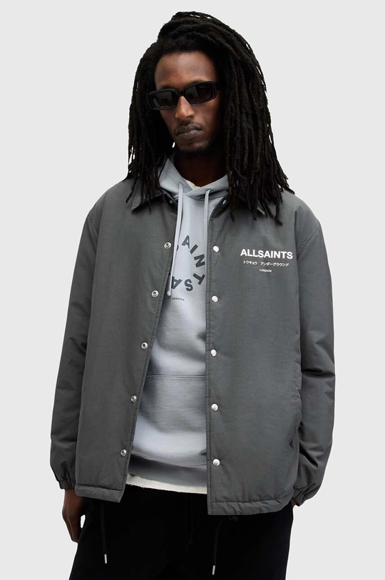 AllSaints kurtka UNDERGROUND COACH bez kaptura granatowy M082OB