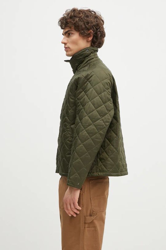 Куртка-рубашка Barbour OS Transport Quilted Jacket MQU1796 зелёный AW24