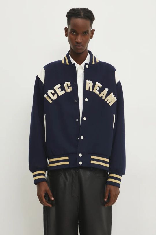 ICECREAM giacca bomber Drippy Varsity Jacket transitorio blu navy IC24301