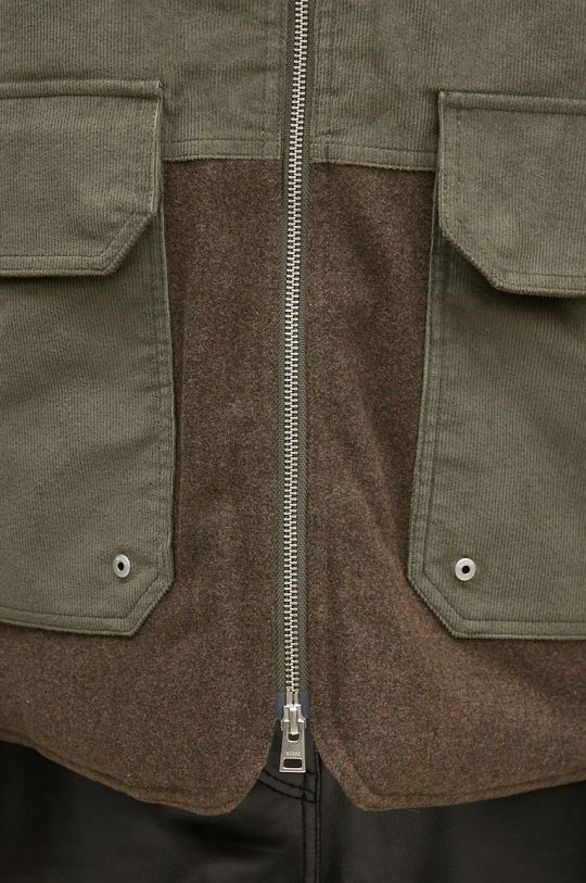 Norse Projects wool blend jacket Hakon Solotex Corduroy green N50.0257.8098