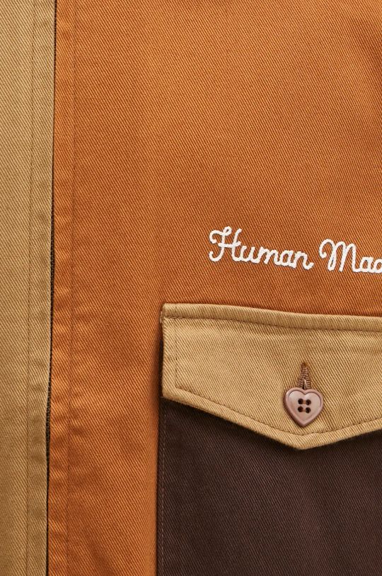 Bavlnená košeľová bunda Human Made Zip-Up Work Jacket HM28JK012 hnedá