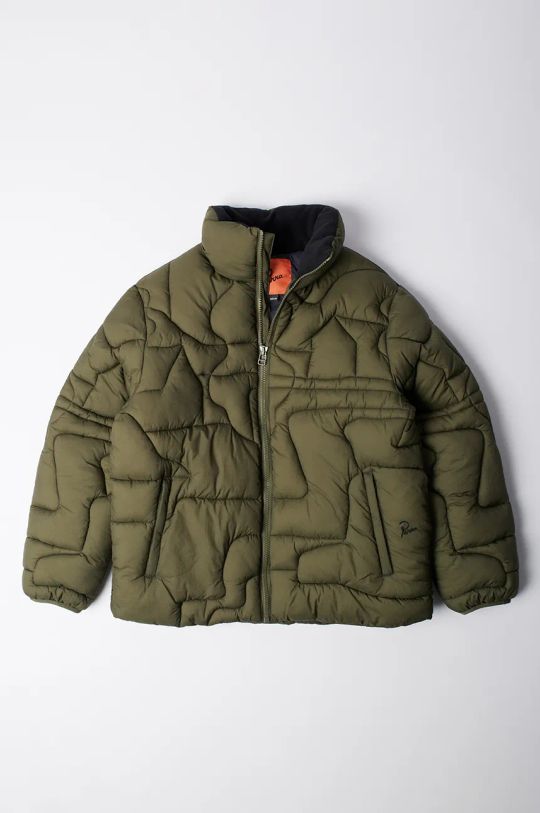 by Parra kurtka Boring Village Puffer Jacket bez kaptura zielony 52337