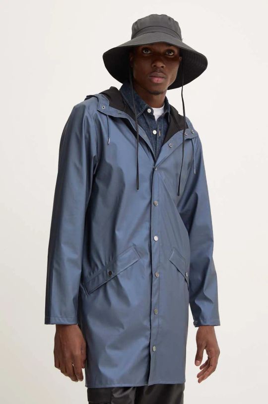 Μπουφάν Rains Long Jacket W3 μπλε 12020.36