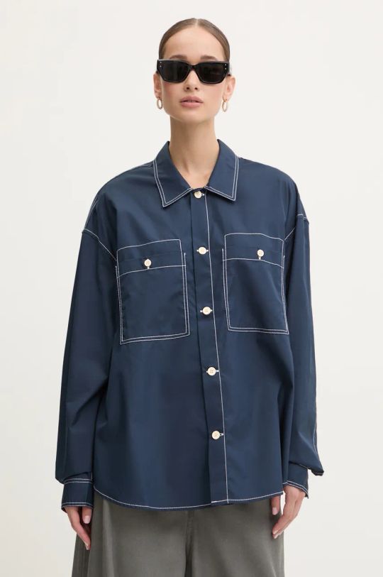 Clothing Sunnei cotton shirt RTWXSHR019 navy