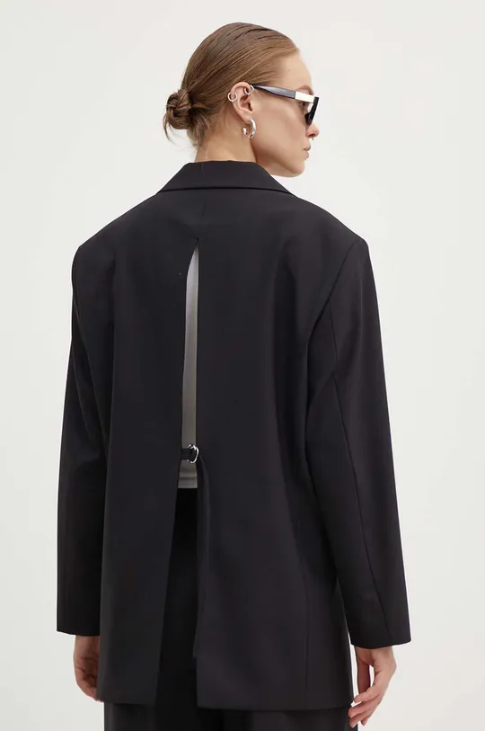 Пиджак с примесью шерсти HUGO чёрный