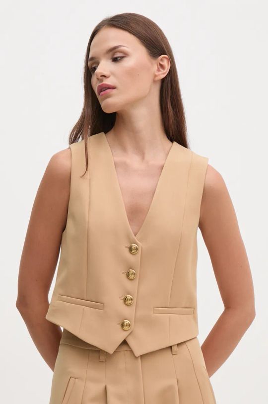 Gaudi gilet beige 421FD35019