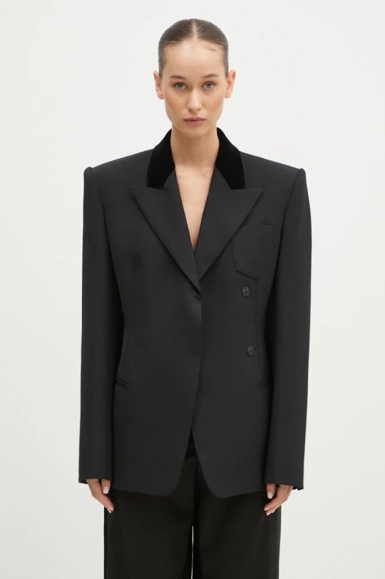 Sportmax blazer con aggiunta di lana Aggravi1234 misto lana nero 2422046043600