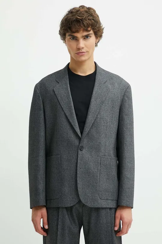 grigio HUGO blazer con aggiunta di lana Uomo
