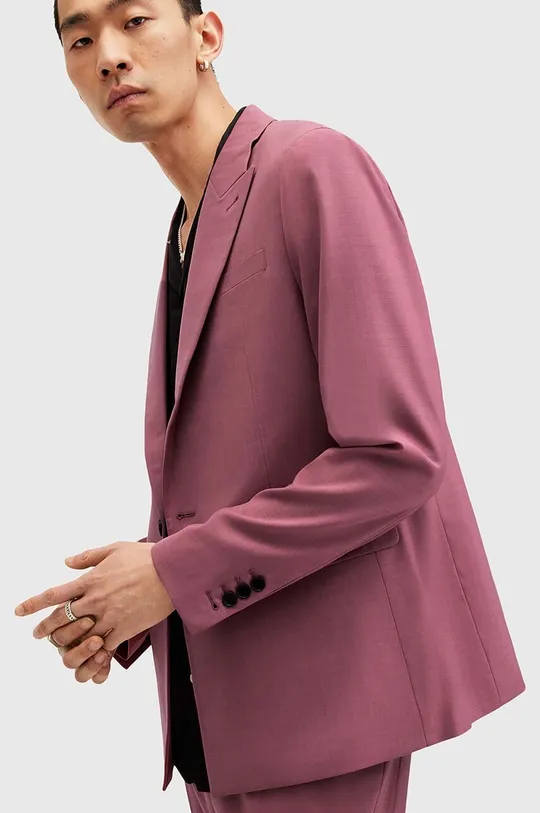 Пиджак с шерстью AllSaints AURA Основной материал: 58% Полиэстер, 39% Шерсть, 3% Эластан Подкладка: 100% Полиэстер