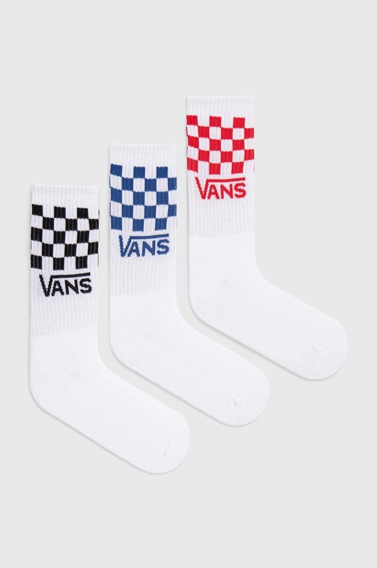 Дитячі шкарпетки Vans DROP CLASSIC CHECK CREW SOCK довгі шкарпетки білий VN000EZ26M31