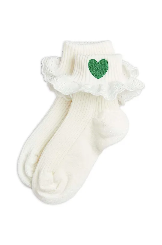 bela Otroške nogavice Mini Rodini Hearts Dekliški