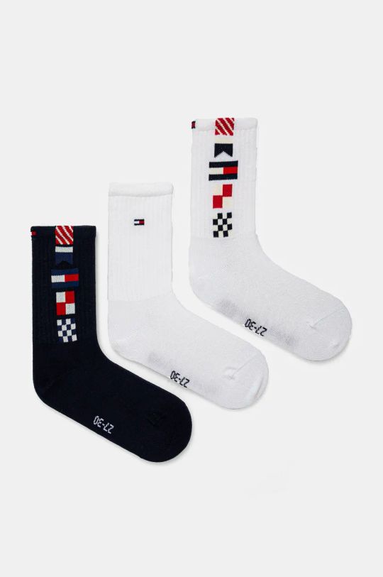 Dječje čarape Tommy Hilfiger 3-pack visoke čarape bijela 701229870.9BYH