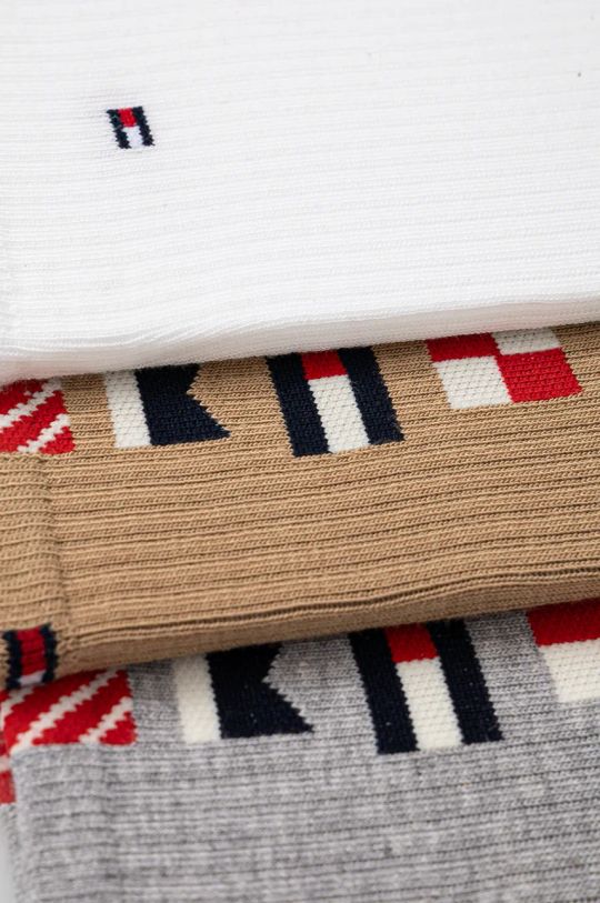 Detské ponožky Tommy Hilfiger 3-pak 701229870.9BYH hnedá AW24