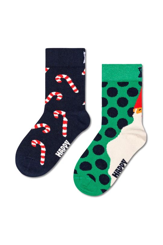 Παιδικές κάλτσες Happy Socks Kids 2-Pack Candy Cane Socks 2-pack ψηλές κάλτσες πράσινο P001694