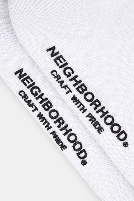 NEIGHBORHOOD skarpetki Nbhd Logo Socks 242WINH.UWM02 biały AW24