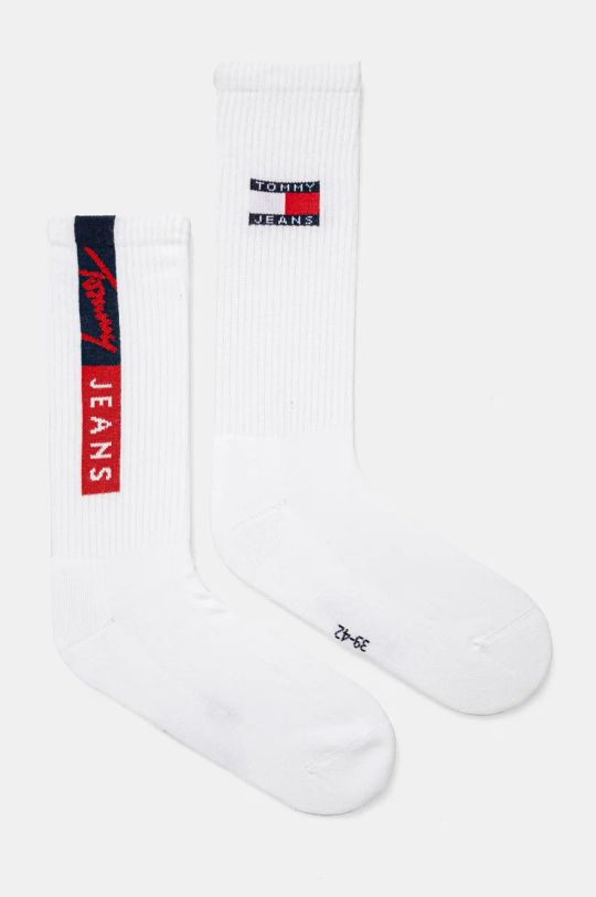 Tommy Jeans skarpetki 2-pack skarpetki długie biały 701229892