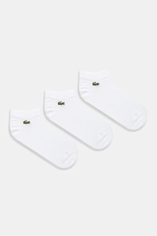 Шкарпетки Lacoste 3-pack короткі шкарпетки білий RA2917