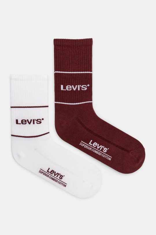 Ponožky Levi's 2-pack dlouhé ponožky bílá 37157.1121