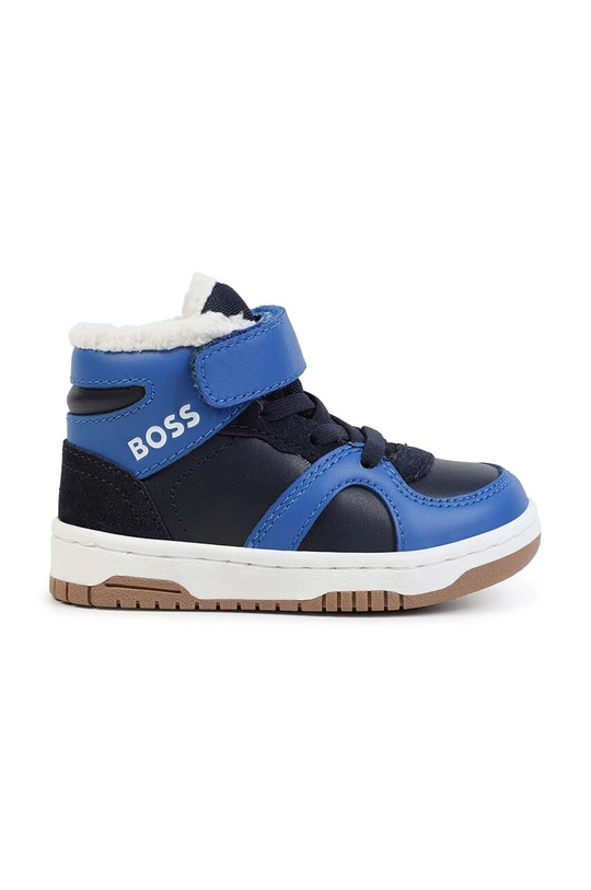 BOSS scarpe da ginnastica per bambini in pelle J51345.19.21 blu navy AW24