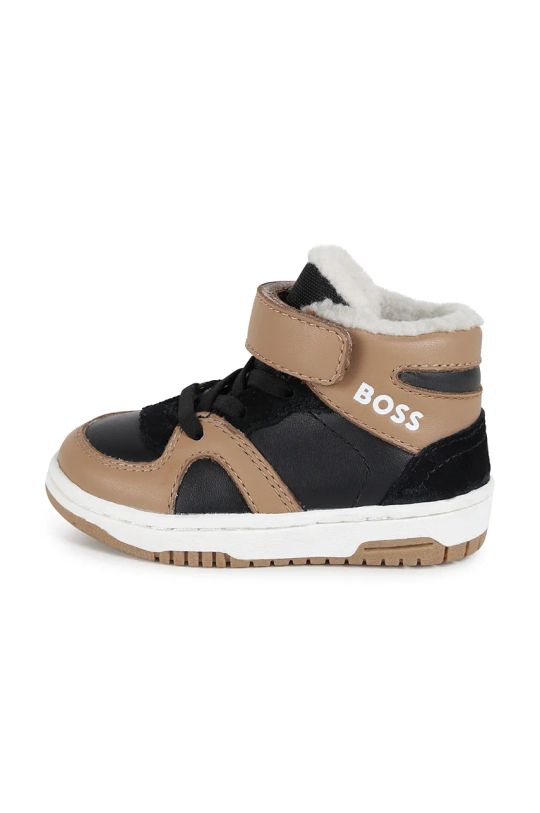 BOSS sneakersy skórzane dziecięce beżowy J51345.22.30