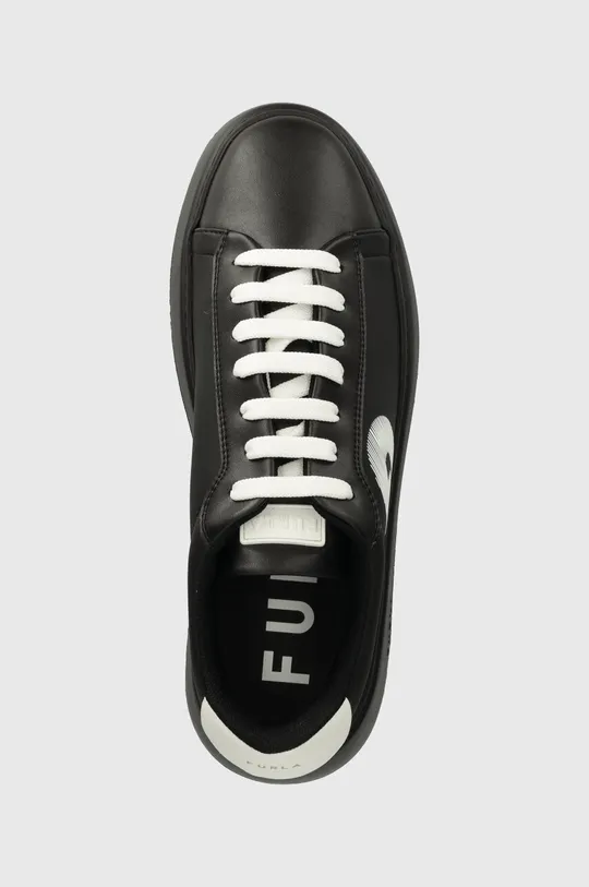 μαύρο Δερμάτινα αθλητικά παπούτσια Furla Lace-Up