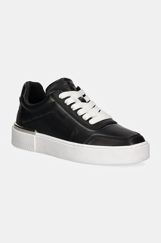 Dkny sneakersy skórzane Baylor płaska czarny K3491306.BLK