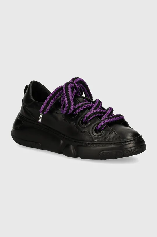 μαύρο Δερμάτινα αθλητικά παπούτσια AGL Rope Bubble Γυναικεία