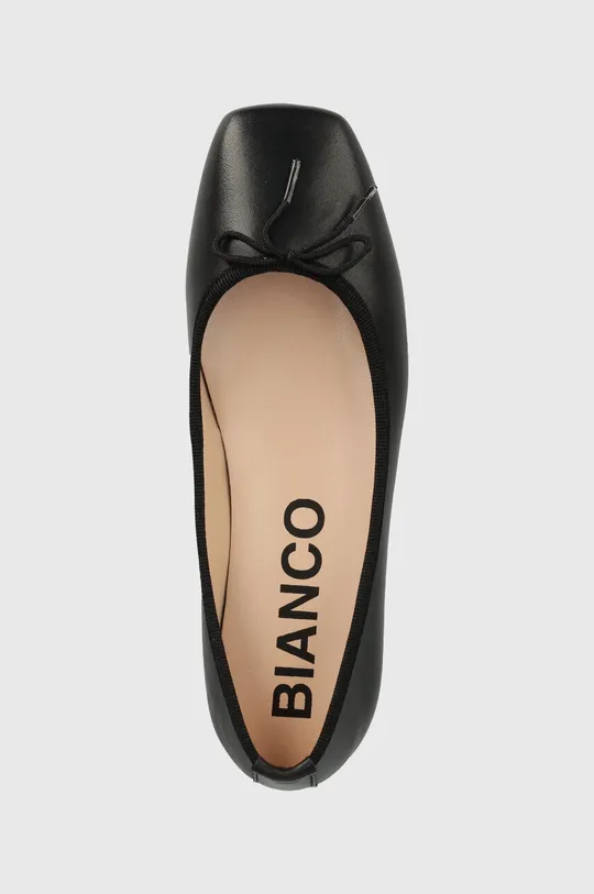 fekete Bianco bőr balerina cipő BIAEMILY