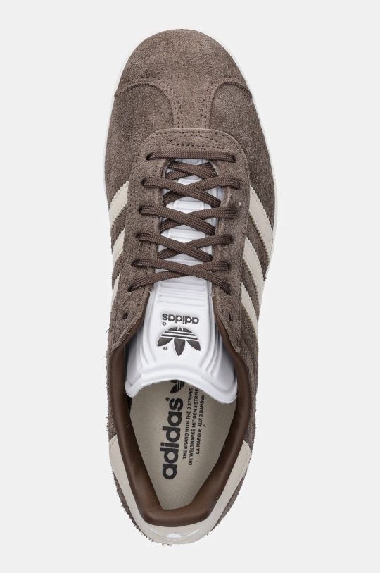 Kožne tenisice adidas Originals Gazelle smeđa IG4392