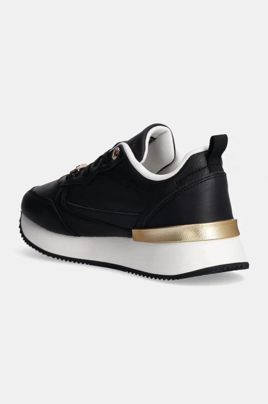 Boty Kožené sneakers boty Tommy Hilfiger FEMININE RUNNER FW0FW08117 černá