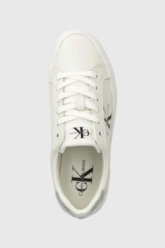 білий Шкіряні кросівки Calvin Klein Jeans VULC FLATFORM LACEUP LTH
