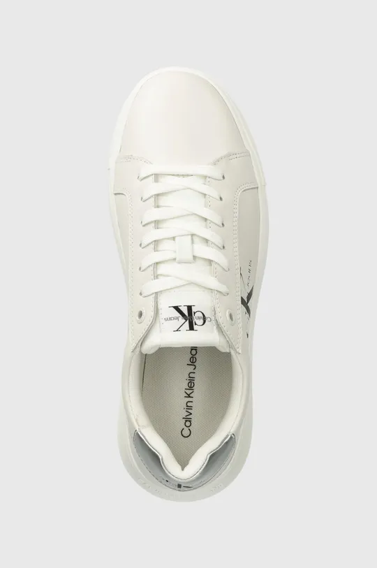 λευκό Δερμάτινα αθλητικά παπούτσια Calvin Klein Jeans CHUNKY CUPSOLE LACEUP LTH ML MTL