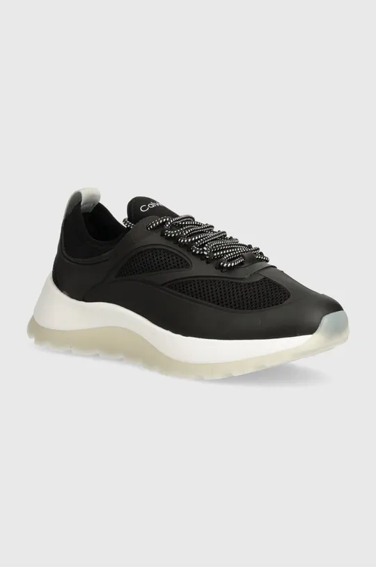 nero Calvin Klein sneakers RUNNER LACE UP PEARL MIX M Donna