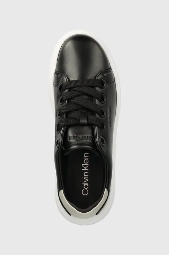 nero Calvin Klein sneakers in pelle CUPSOLE LACE UP LTH
