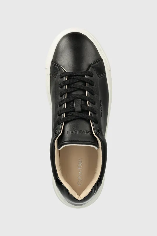 μαύρο Δερμάτινα αθλητικά παπούτσια Calvin Klein FF CUPSOLE LACE UP W/ML LTH