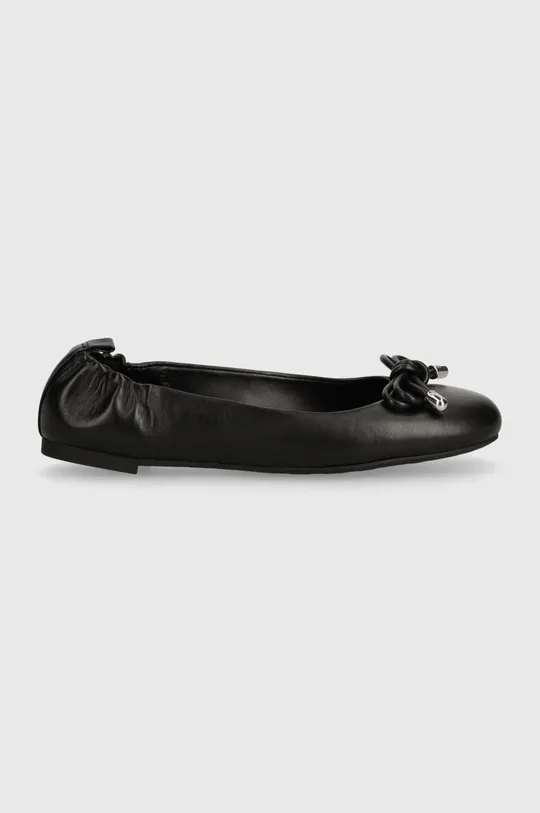 MICHAEL Michael Kors bőr balerina cipő Astra fekete