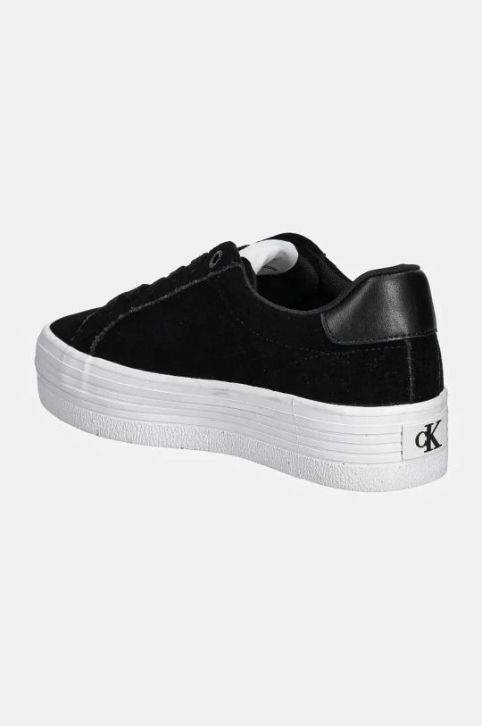 Obuća Tenisice od brušene kože Calvin Klein Jeans VULC FLATFORM LACEUP LOW MG S YW0YW01576 crna