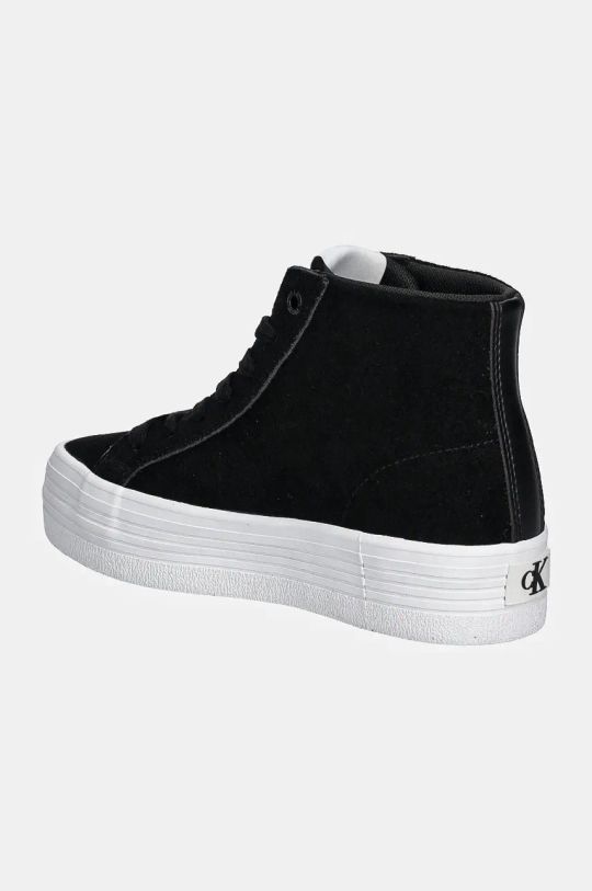 Obuwie Calvin Klein Jeans trampki zamszowe VULC FLATFORM LACEUP MID MG S YW0YW01584 czarny