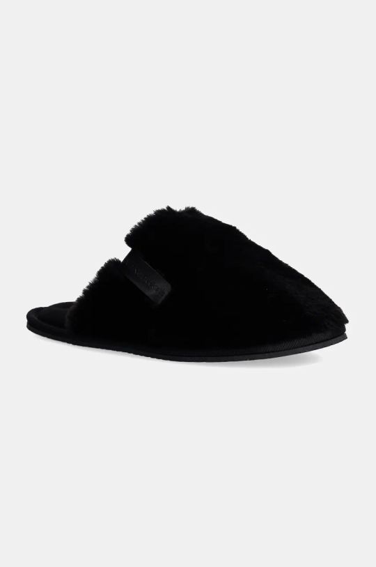 Тапки Calvin Klein Jeans HOTEL SLIPPER FUR AFTER GLOW одежда для дома чёрный YW0YW01593