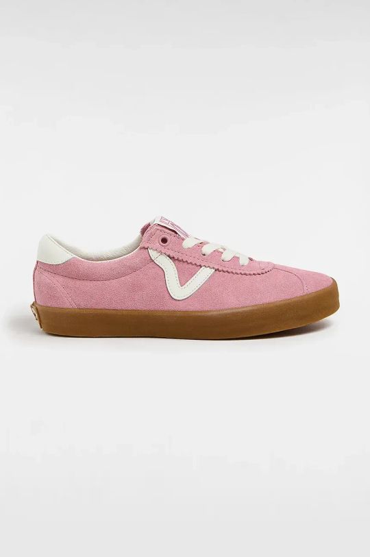 Vans tenisówki zamszowe Sport Low płaska różowy VN000D09PNK1