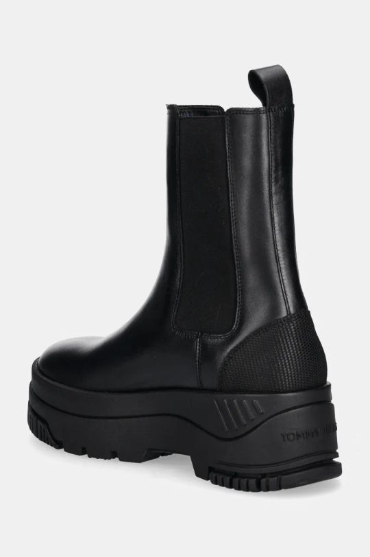 Încălțăminte Tommy Jeans ghete chelsea de piele TJW CHELSEA FLATFORM BOOT EN0EN02597 negru