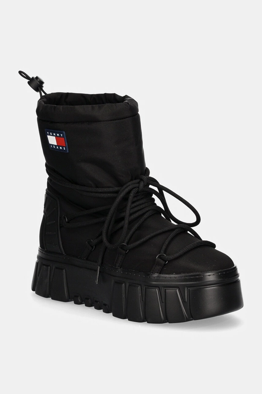 Зимние сапоги Tommy Jeans TJW HYBRID BOOT слегка утеплённая модель чёрный EN0EN02601