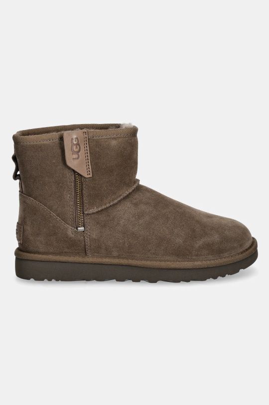 UGG śniegowce zamszowe Classic Mini Bailey Zip 1151230.HCK brązowy AW24