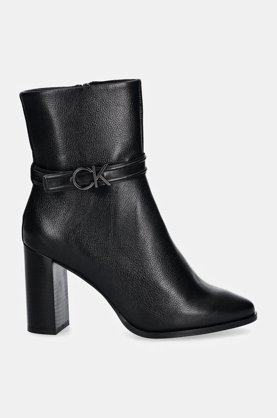 Gležnjače Calvin Klein HEEL ANKLE BOOT 85 W/HW LTH HW0HW02185 crna AW24