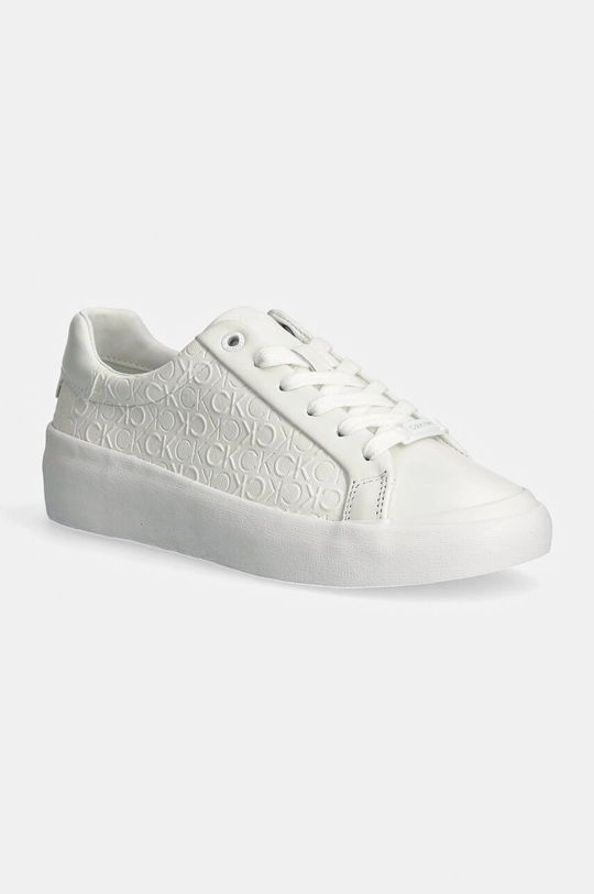 Кросівки Calvin Klein VULC LACE UP MONO MIX синтетичний білий HW0HW02212